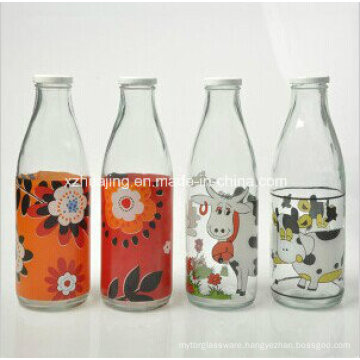 Daily Use Custom Empty 1L 1000ml Milk Glass Bottles